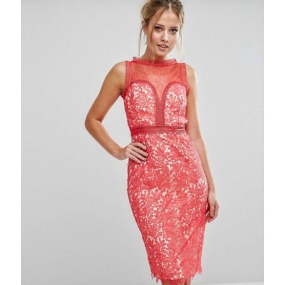 Little Mistress Lace Midi Dress